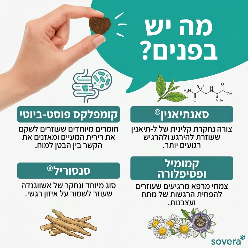 תגידו ביי לבעיות העיכול שמשגעות את הכלב שלכם – עם חטיפי הלעיסה של sovera!